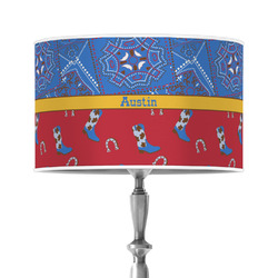 Cowboy 12" Drum Lamp Shade - Poly-film (Personalized)
