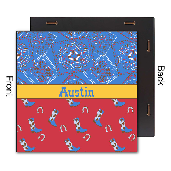 Cowboy 12x12 Wood Print - Front & Back View