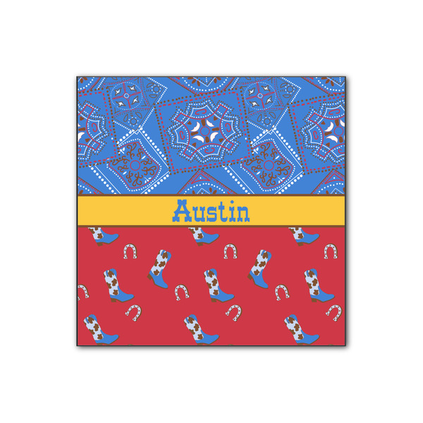 Custom Cowboy Wood Print - 12x12 (Personalized)