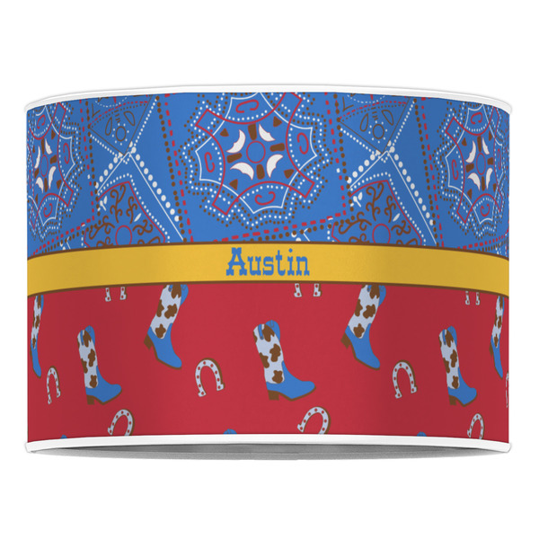 Cowboy 16" Drum Lampshade - FRONT (Poly Film)