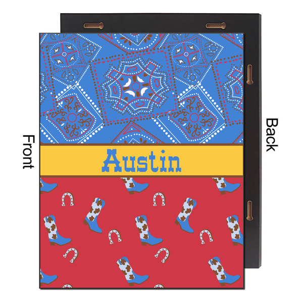 Cowboy 16x20 Wood Print - Front & Back View