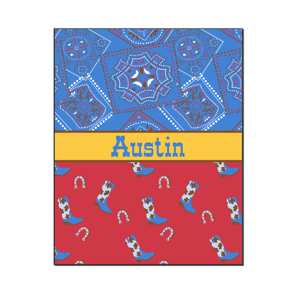 Custom Cowboy Wood Print - 16x20 (Personalized)
