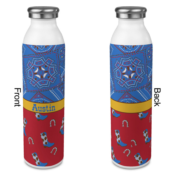 Cowboy 20oz Water Bottles - Full Print - Approval