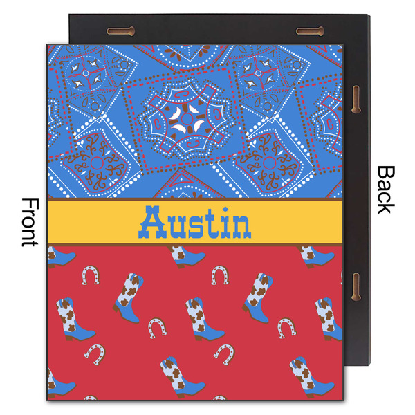 Cowboy 20x24 Wood Print - Front & Back View