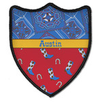 Cowboy Iron On Shield Patch B w/ Name or Text