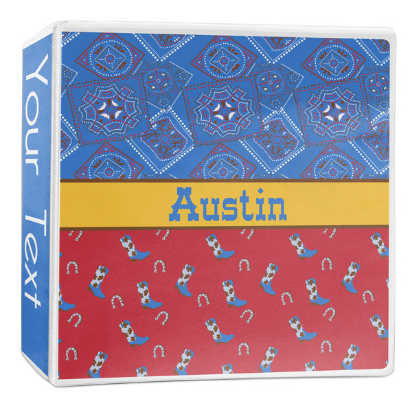 Custom Cowboy 3-Ring Binder - 2 inch (Personalized)