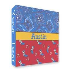 Cowboy 3 Ring Binder - Full Wrap (Personalized)