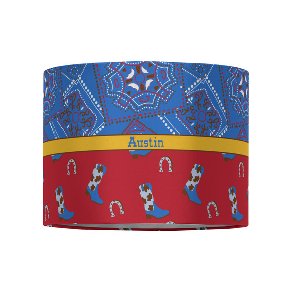Cowboy 8" Drum Lampshade - FRONT (Fabric)