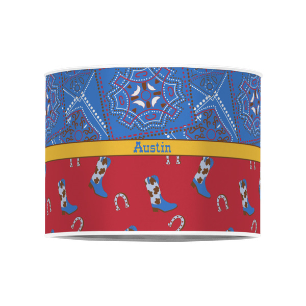 Cowboy 8" Drum Lampshade - FRONT (Poly Film)