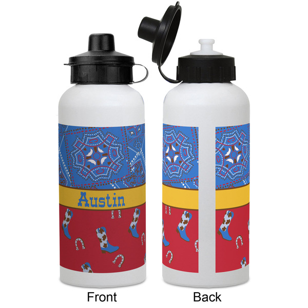 Cowboy Aluminum Water Bottle - White APPROVAL