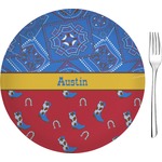 Cowboy 8" Glass Appetizer / Dessert Plates - Single or Set (Personalized)