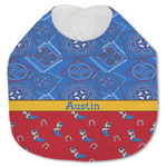 Cowboy Jersey Knit Baby Bib w/ Name or Text