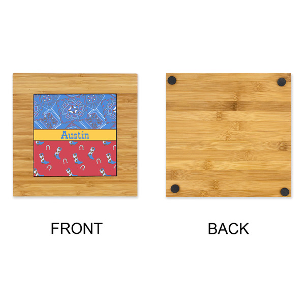 Cowboy Bamboo Trivet with 6" Tile - APPROVAL