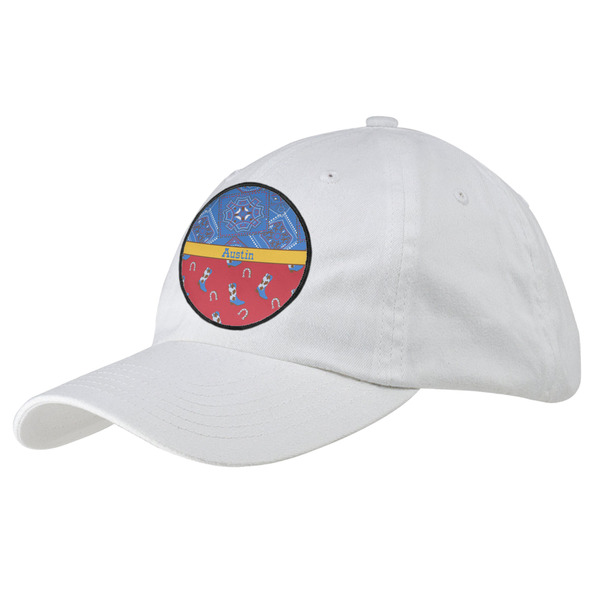 Custom Cowboy Baseball Cap - White (Personalized)