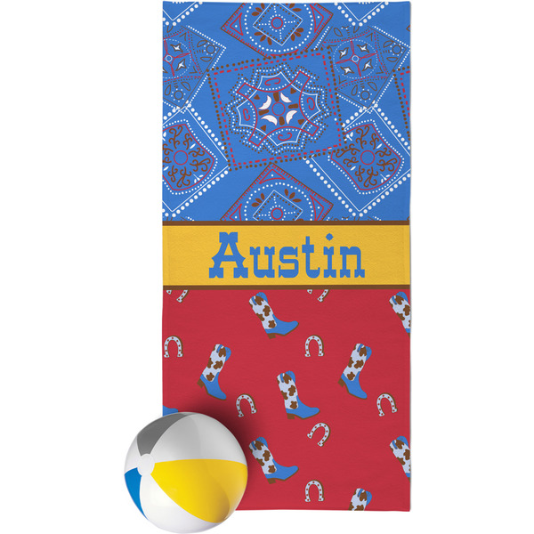 Custom Cowboy Beach Towel (Personalized)