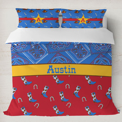 Cowboy Duvet Cover Set - King (Personalized)
