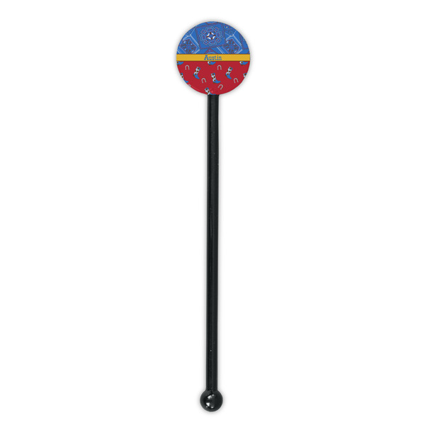 Cowboy Black Plastic 5.5" Stir Stick - Round - Single Stick