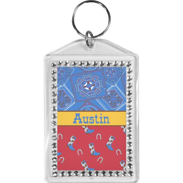 Custom Cowboy Bling Keychain (Personalized)