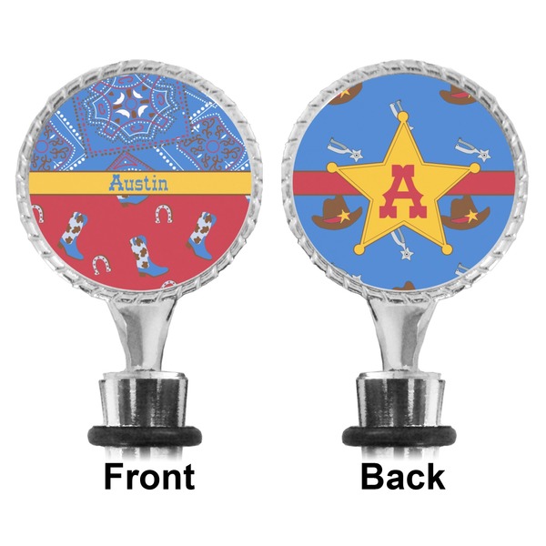 Cowboy Bottle Stopper - Front and Back