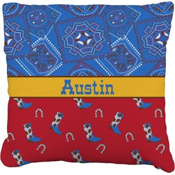 Cowboy Faux-Linen Throw Pillow 26" (Personalized)