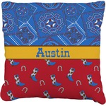 Cowboy Faux-Linen Throw Pillow (Personalized)