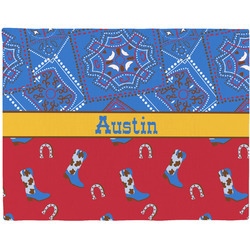 Cowboy Woven Fabric Placemat - Twill w/ Name or Text