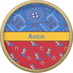 Cowboy Cabinet Knob - Gold (Personalized)