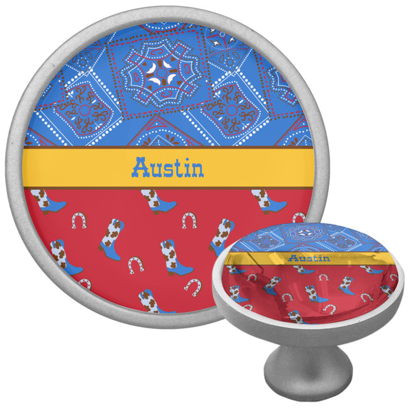 Cowboy Cabinet Knob - Nickel - Multi Angle