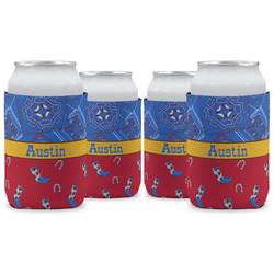 Cowboy Can Cooler (12 oz) - Set of 4 w/ Name or Text