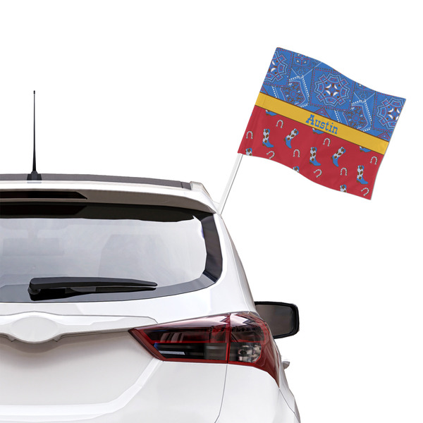 Cowboy Car Flag - Large - LIFESTYLE