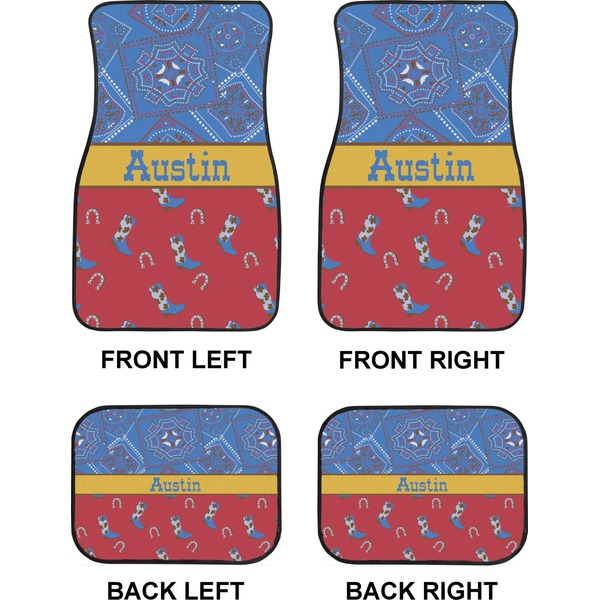 Cowboy Car Floor Mats Set (2F + 2B)