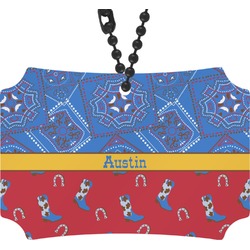 Cowboy Rear View Mirror Ornament (Personalized)
