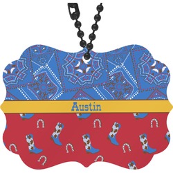 Cowboy Rear View Mirror Decor (Personalized)