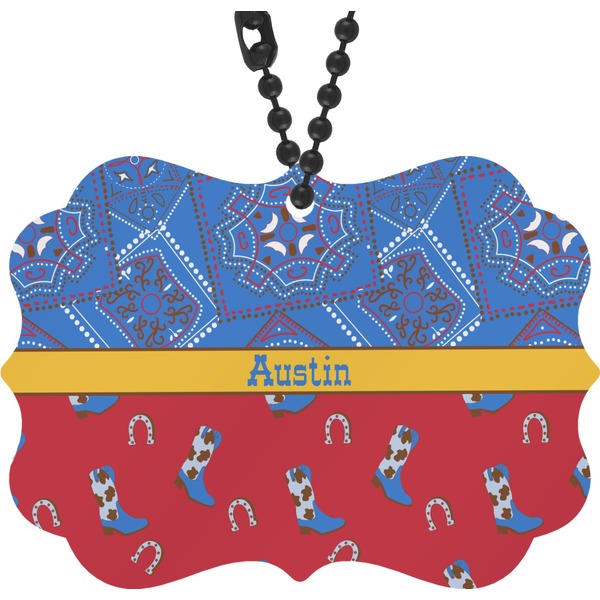 Custom Cowboy Rear View Mirror Charm (Personalized)