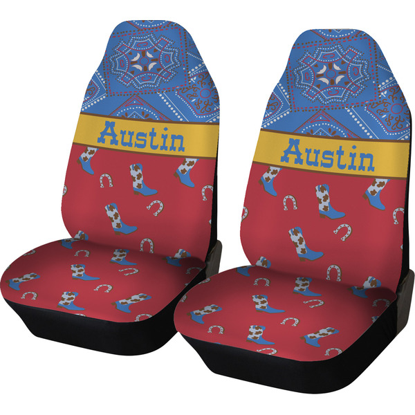 Custom Cowboy Car Seat Covers (Set of Two) (Personalized)