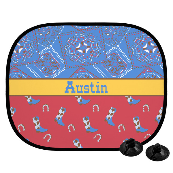 Custom Cowboy Car Side Window Sun Shade (Personalized)