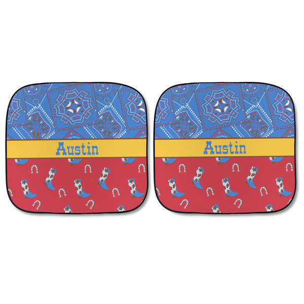 Cowboy Car Sun Shades - FRONT