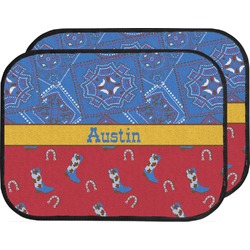Cowboy Car Floor Mats (Back Seat) (Personalized)