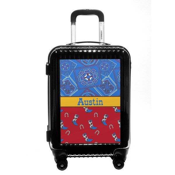Custom Cowboy Carry On Hard Shell Suitcase (Personalized)