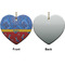 Cowboy Ceramic Flat Ornament - Heart Front & Back (APPROVAL)