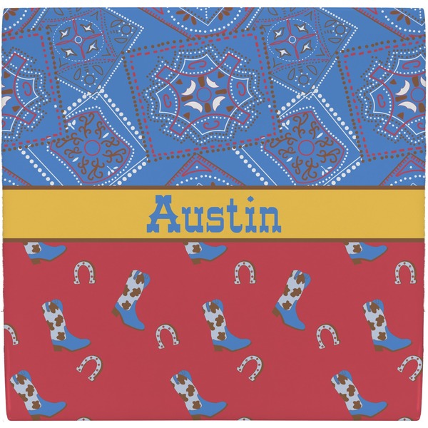 Custom Cowboy Ceramic Tile Hot Pad (Personalized)