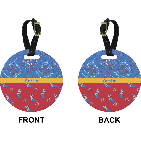 Cowboy Circle Luggage Tag (Front + Back)