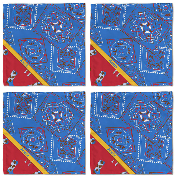 Cowboy Cloth Napkins - Personalized Lunch (APPROVAL) Set of 4