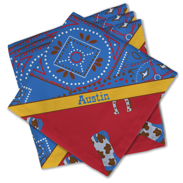 Cowboy Cloth Napkins - Personalized Lunch (PARENT MAIN Set of 4)