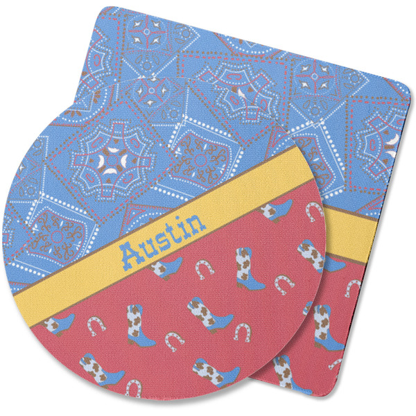 Custom Cowboy Rubber Backed Coaster (Personalized)