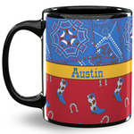 Cowboy 11 Oz Coffee Mug - Black (Personalized)