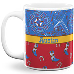 Cowboy 11 Oz Coffee Mug - White (Personalized)