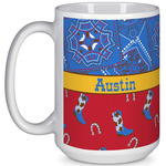 Cowboy 15 Oz Coffee Mug - White (Personalized)
