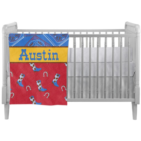Custom Cowboy Crib Comforter / Quilt (Personalized)