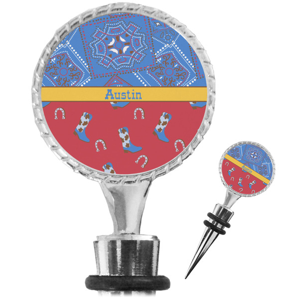 Custom Cowboy Wine Bottle Stopper (Personalized)